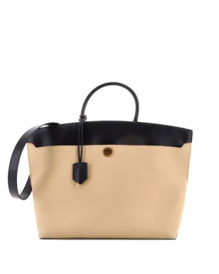 Burberry Pre-Owned Society トップハンドルバッグ キャンバス×レザー - ブラック - サムネイル1