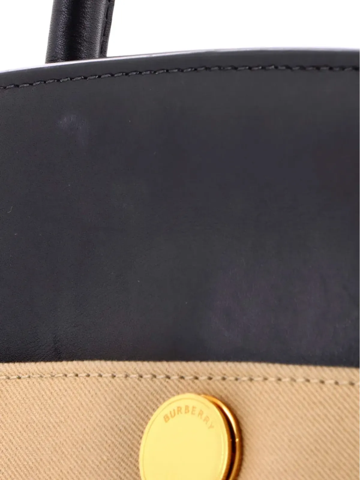 Burberry Pre-Owned Society トップハンドルバッグ キャンバス×レザー - ブラック - 画像5