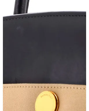 Burberry Pre-Owned Society トップハンドルバッグ キャンバス×レザー - ブラック - サムネイル5