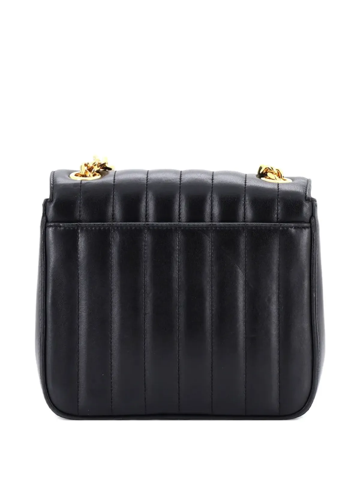 Saint Laurent Pre-Owned ヴィッキー縦型キルティッドレザー ミディアム クロスボディバッグ - ブラック - 画像2