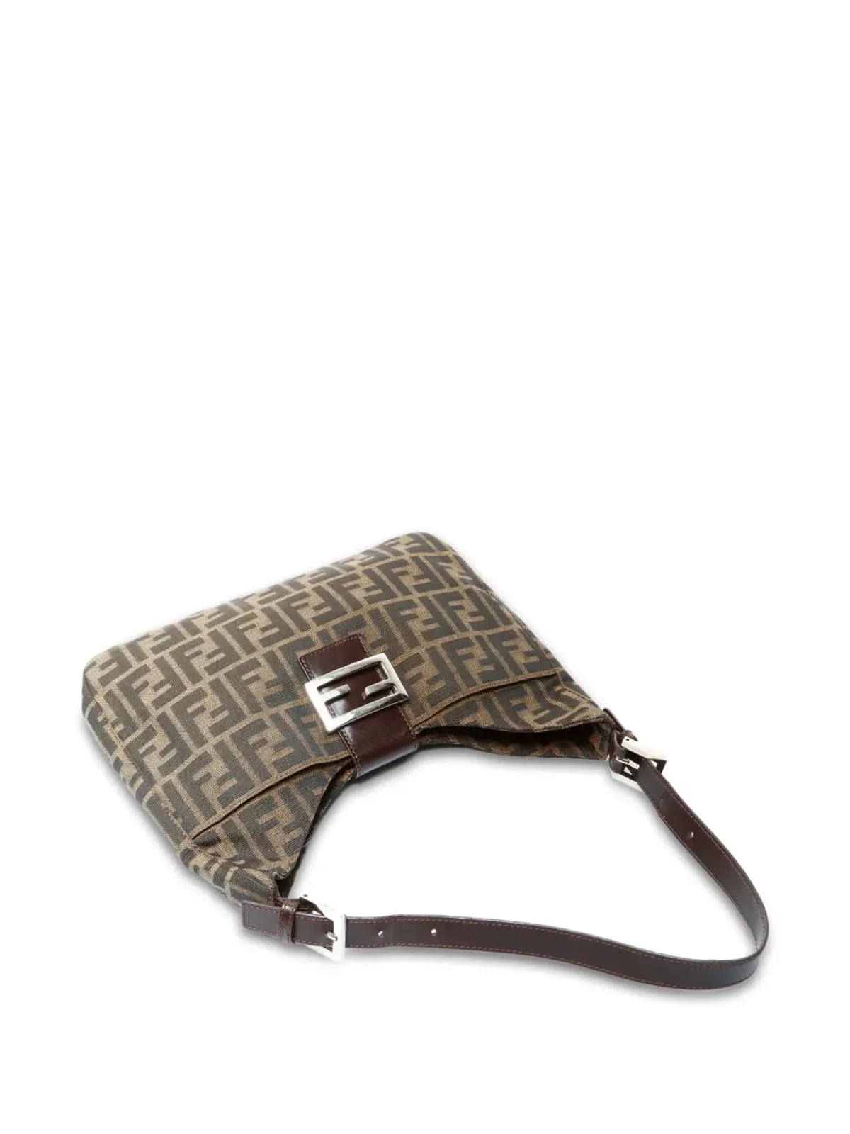 Fendi Pre-Owned ズッカキャンバス ショルダーバッグ ブラウン - 画像3