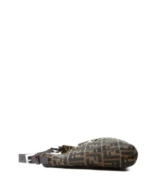 Fendi Pre-Owned ズッカキャンバス ショルダーバッグ ブラウン - サムネイル4