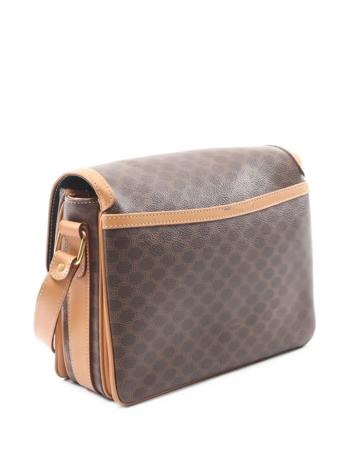 Celine ビンテージ 2000s マカダム レザー ショルダーバッグ - ブラウン - 画像2