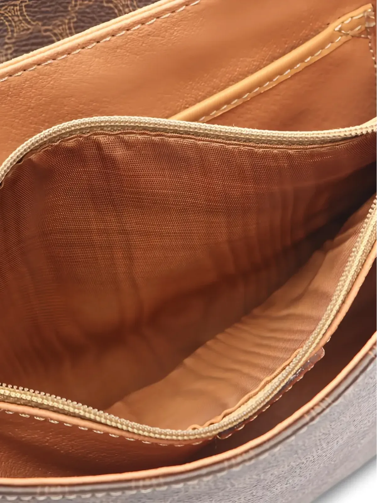 Celine ビンテージ 2000s マカダム レザー ショルダーバッグ - ブラウン - 画像3