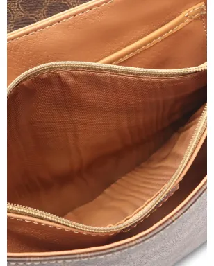 Celine ビンテージ 2000s マカダム レザー ショルダーバッグ - ブラウン - サムネイル3