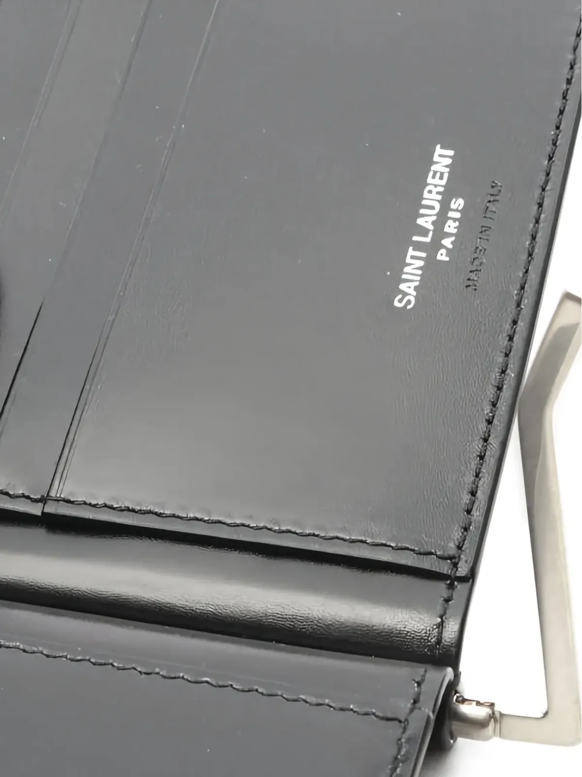 Saint Laurent Pre-Owned ロゴアップリケ レザー ウォレット - 画像5