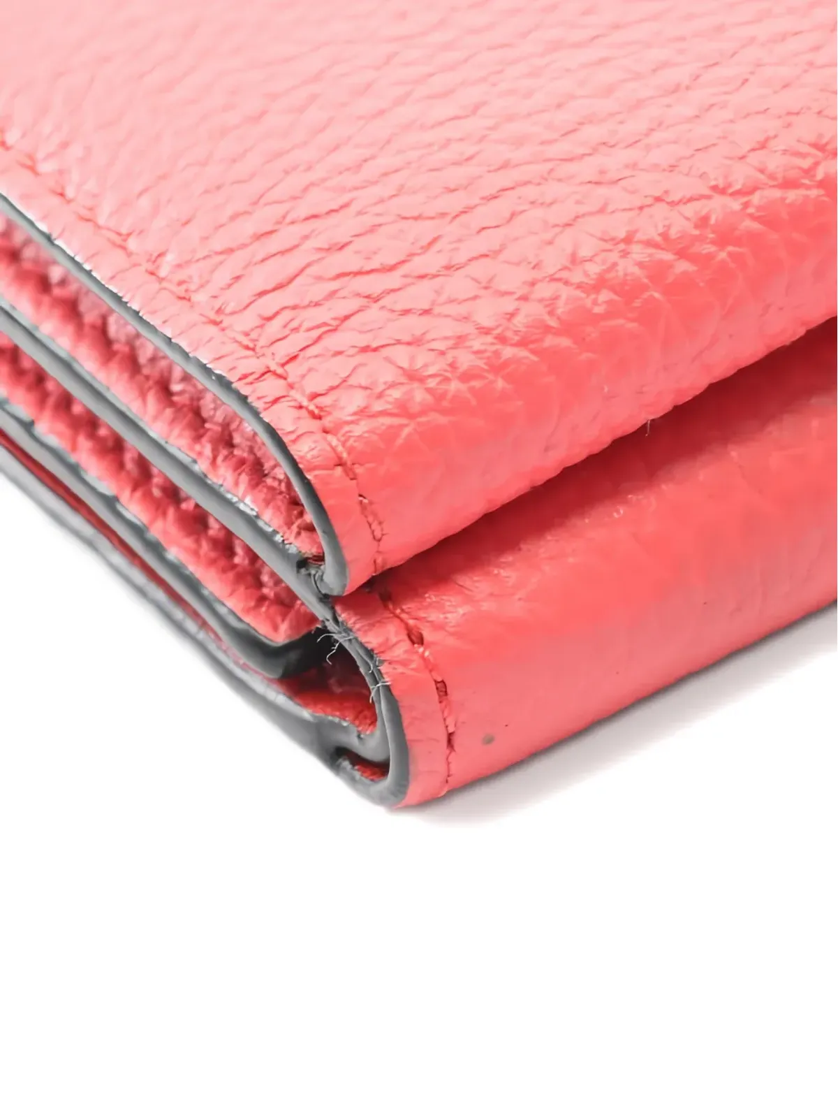 Loewe ビンテージ トライフォールドレザーウォレット（レッド） - 画像5