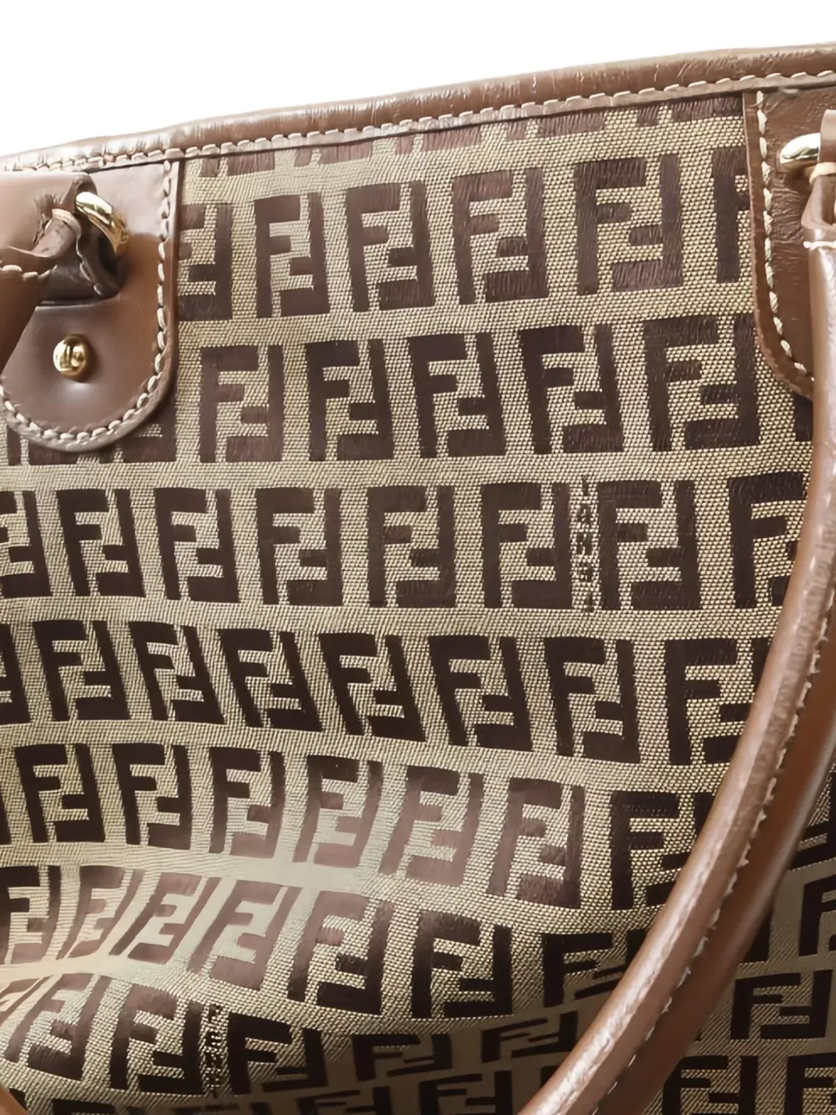 Fendi Pre-Owned ズッキーノ・モノグラム柄 レザートートバッグ - 画像5