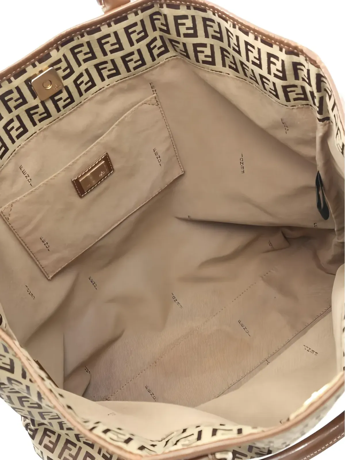 Fendi Pre-Owned ズッキーノ・モノグラム柄 レザートートバッグ - 画像3