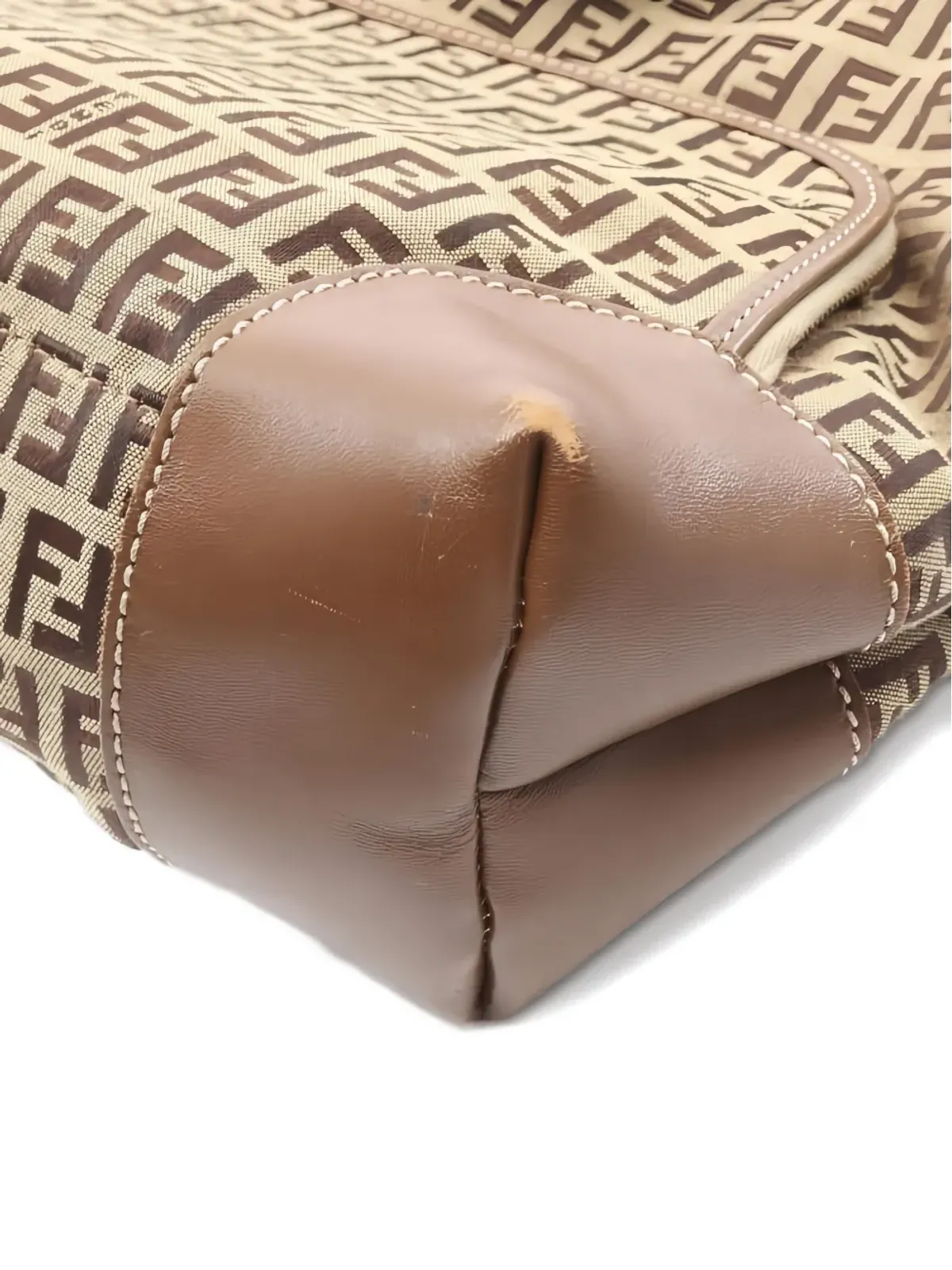 Fendi Pre-Owned ズッキーノ・モノグラム柄 レザートートバッグ - 画像4