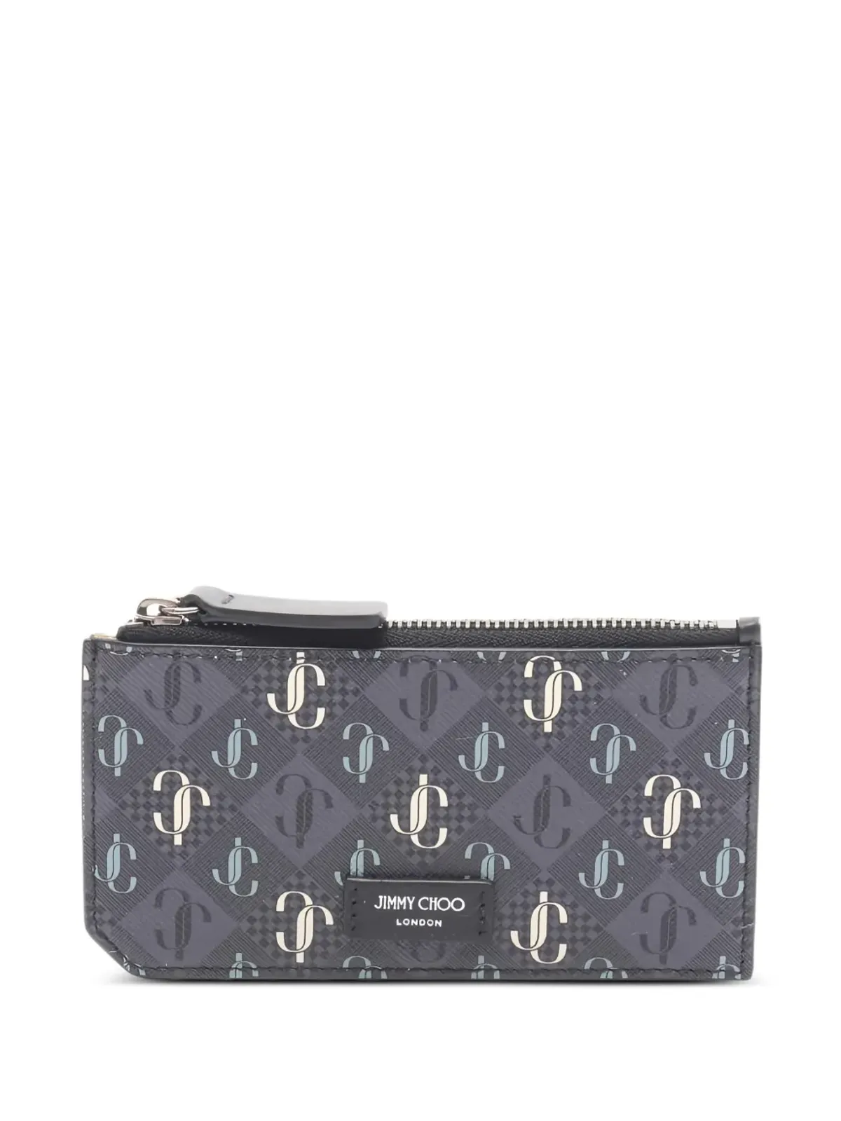 Jimmy Choo Pre-Owned ロゴパターン財布（ブラック） - 画像1