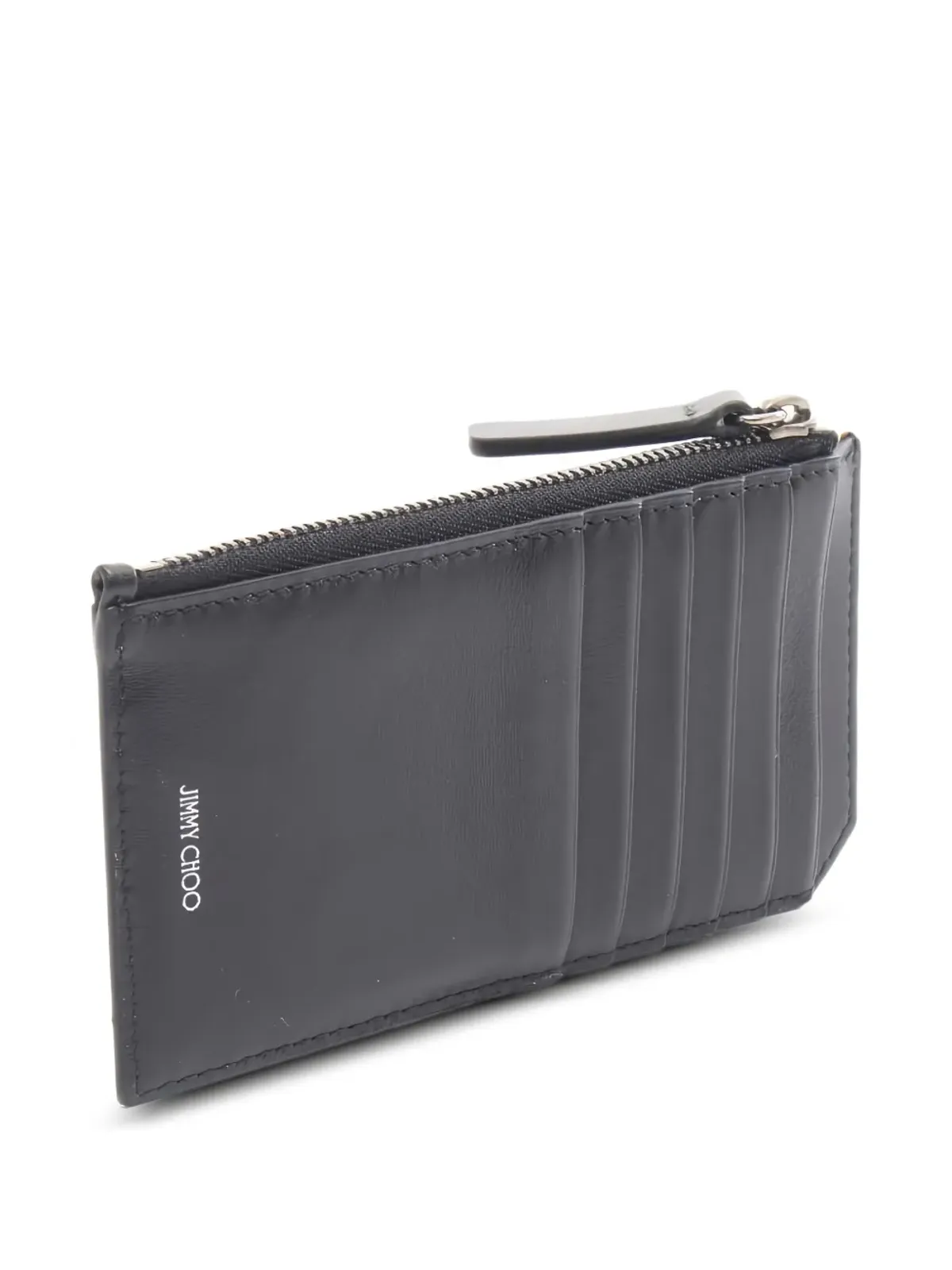 Jimmy Choo Pre-Owned ロゴパターン財布（ブラック） - 画像2