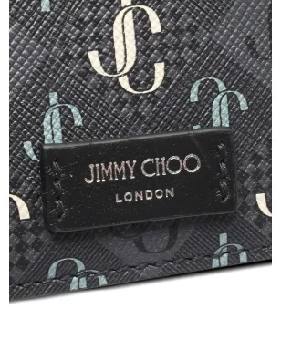 Jimmy Choo Pre-Owned ロゴパターン財布（ブラック） - サムネイル4