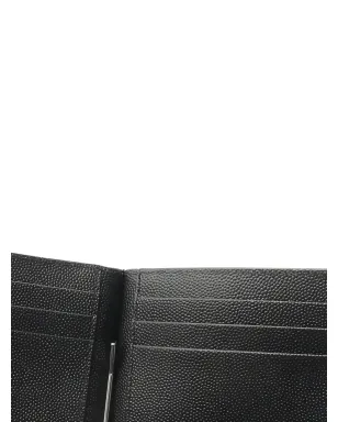 Saint Laurent Pre-Owned ブラック レザー ビルクリップ ウォレット - サムネイル5