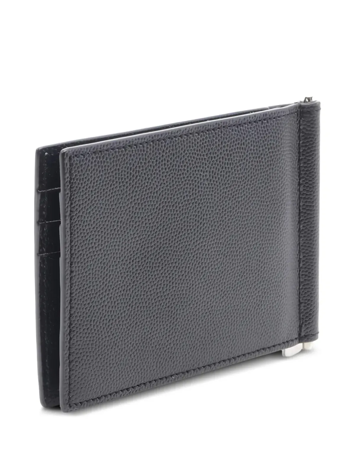 Saint Laurent Pre-Owned ブラック レザー ビルクリップ ウォレット - 画像2