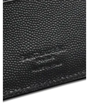 Saint Laurent Pre-Owned ブラック レザー ビルクリップ ウォレット - サムネイル3