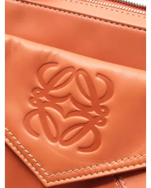 Loewe ビンテージ 10s ロゴエンボス レザーハンドバッグ オレンジ - サムネイル5