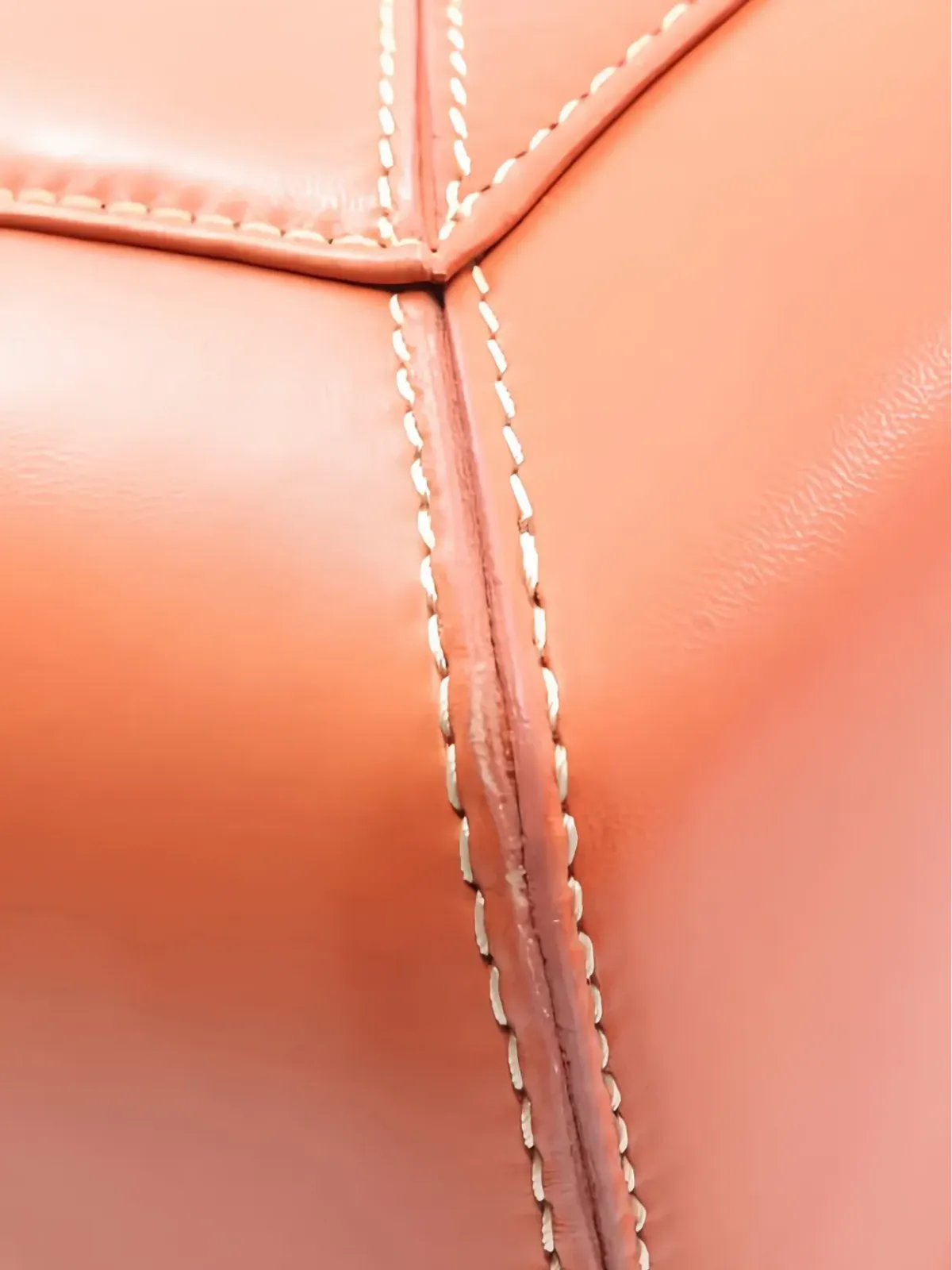 Loewe ビンテージ 10s ロゴエンボス レザーハンドバッグ オレンジ - 画像3