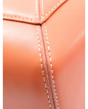Loewe ビンテージ 10s ロゴエンボス レザーハンドバッグ オレンジ - サムネイル3