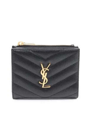 Saint Laurent Pre-Owned 2020s モノグラム二つ折り財布（ブラック） - サムネイル1