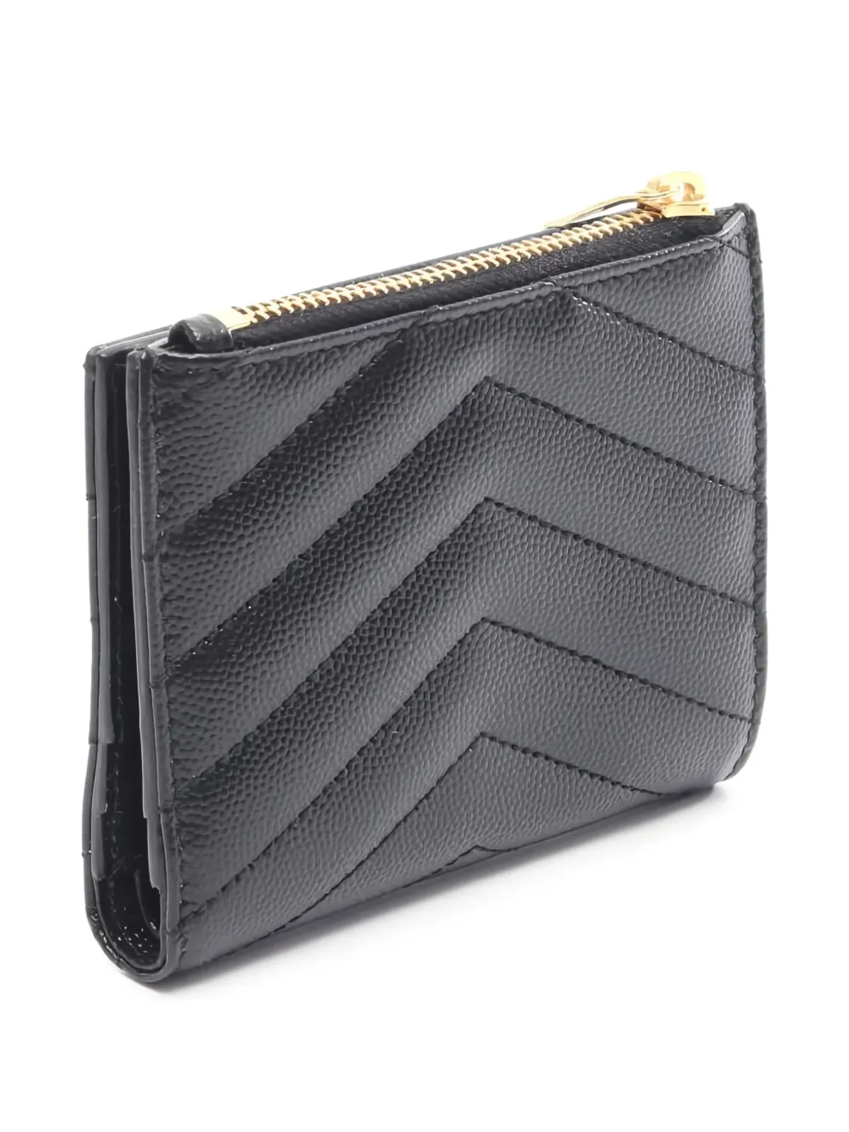 Saint Laurent Pre-Owned 2020s モノグラム二つ折り財布（ブラック） - 画像2
