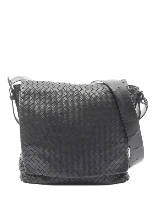Bottega Veneta Pre-Owned Bottega Veneta 00年代 レザー ショルダーバッグ（ブラック）の商品画像