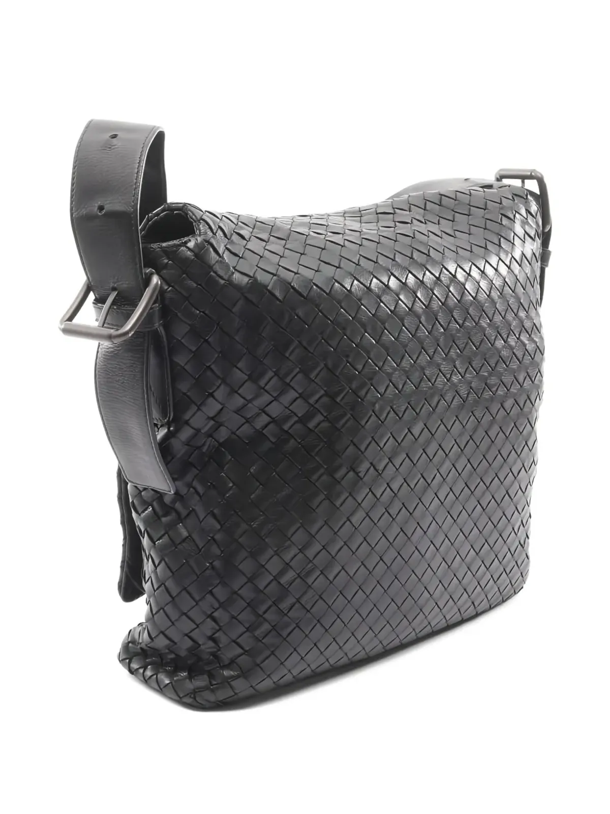 Bottega Veneta 00年代 レザー ショルダーバッグ（ブラック） - 画像2