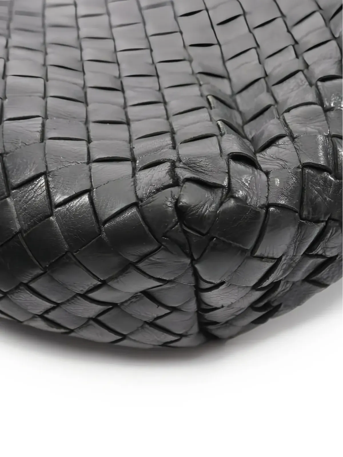 Bottega Veneta 00年代 レザー ショルダーバッグ（ブラック） - 画像3