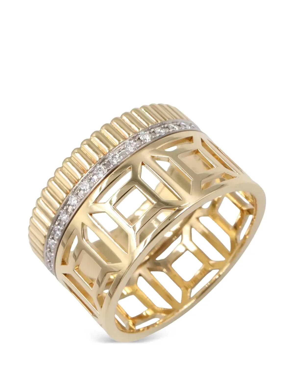 Boucheron ビンテージ 2010年代 ダイヤモンド ジオメトリック リング ゴールド - 画像2