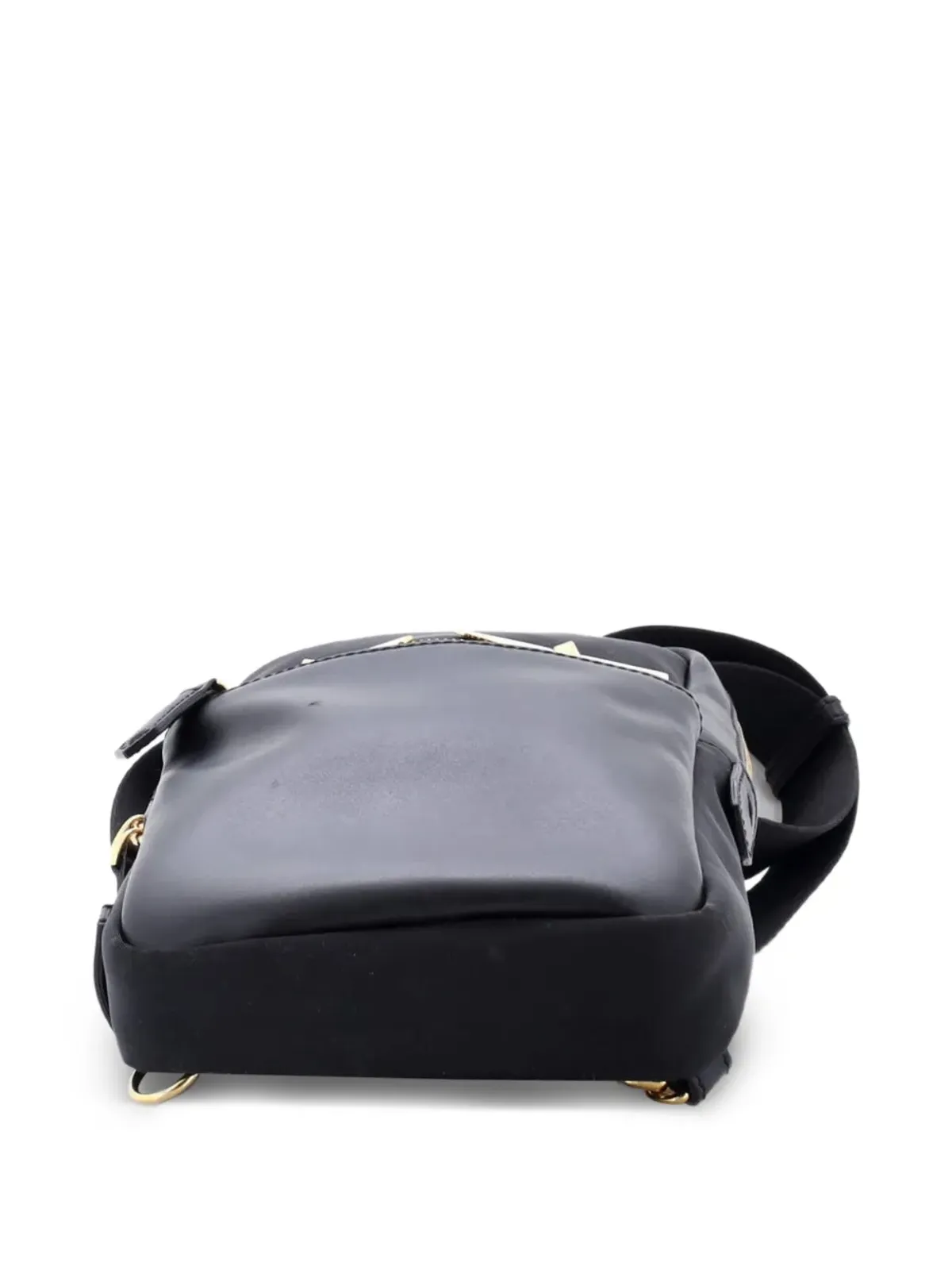 Fendi Pre-Owned Monster Sling Bag ナイロンとレザー クロスボディバッグ ブラック - 画像4