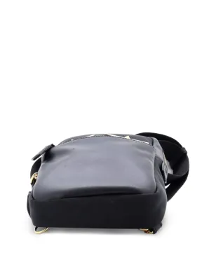 Fendi Pre-Owned Monster Sling Bag ナイロンとレザー クロスボディバッグ ブラック - サムネイル4