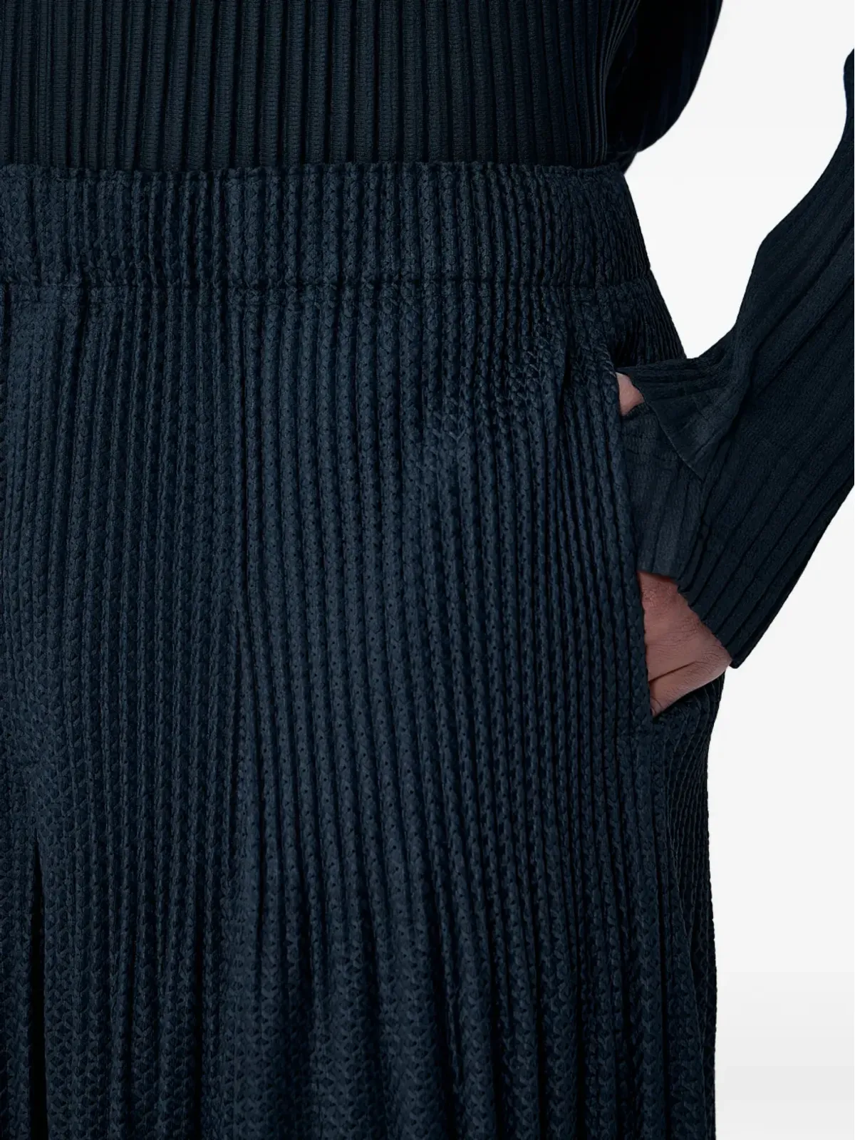Homme Plissé Issey Miyake プリーツ入りエラスティックパンツ - 画像4