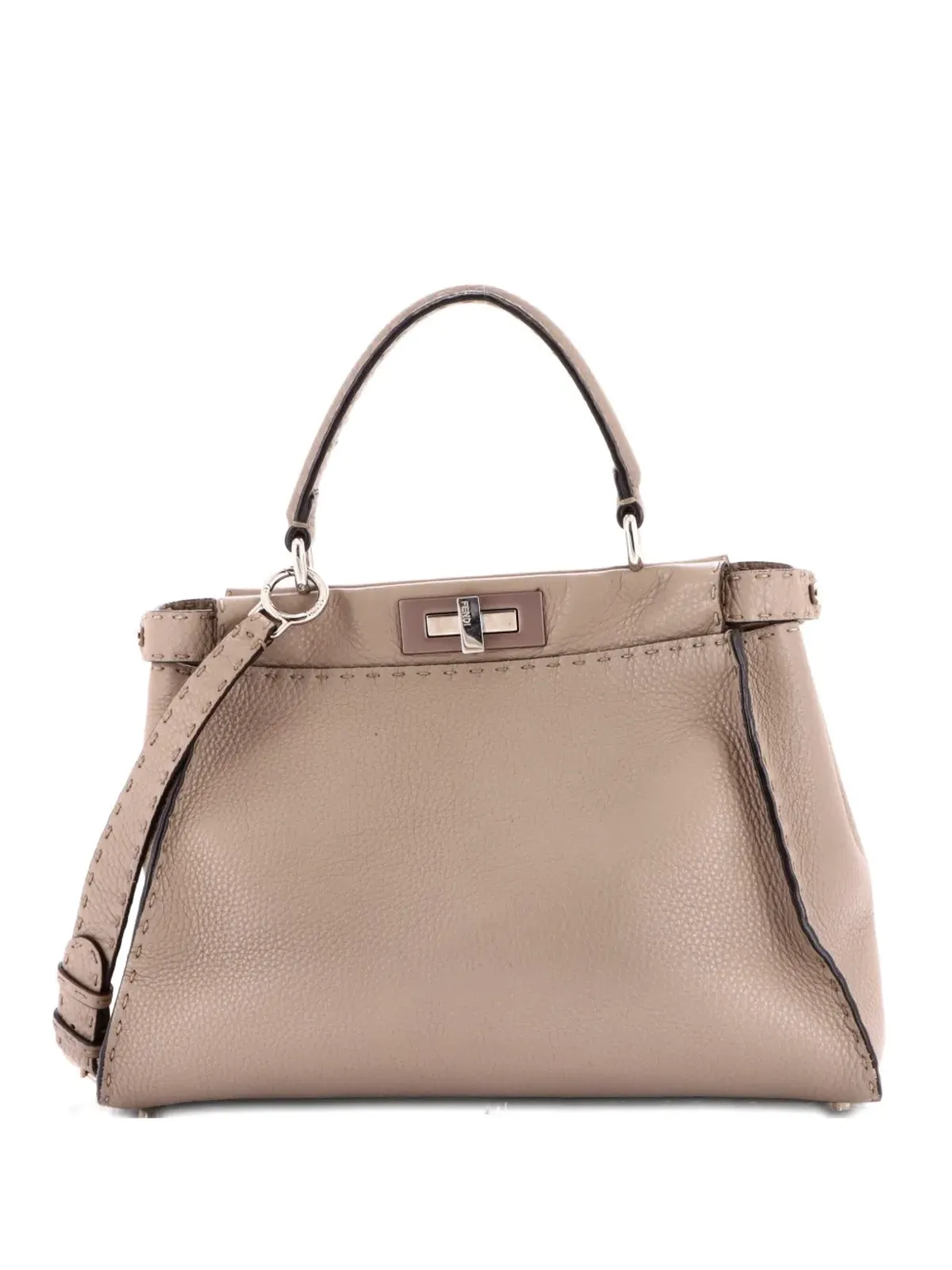 Fendi ビンテージ Selleria ピークアブー バッグ レザー グレー - 画像1