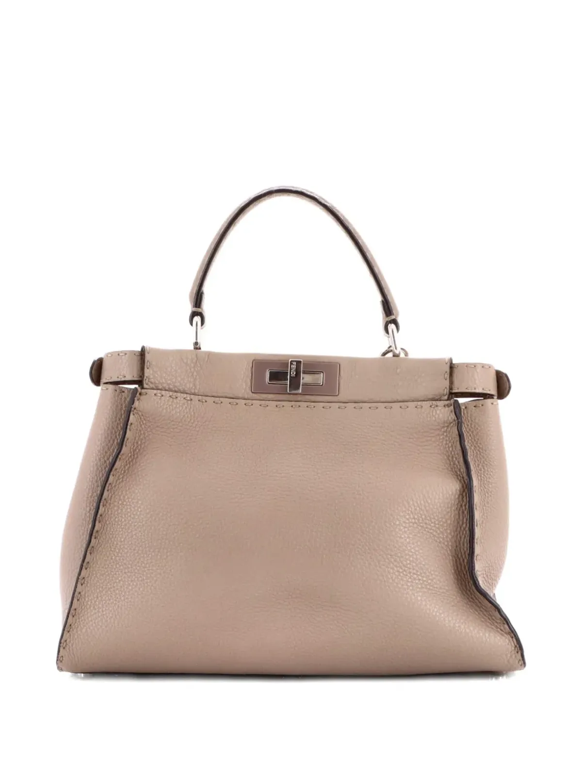 Fendi ビンテージ Selleria ピークアブー バッグ レザー グレー - 画像2