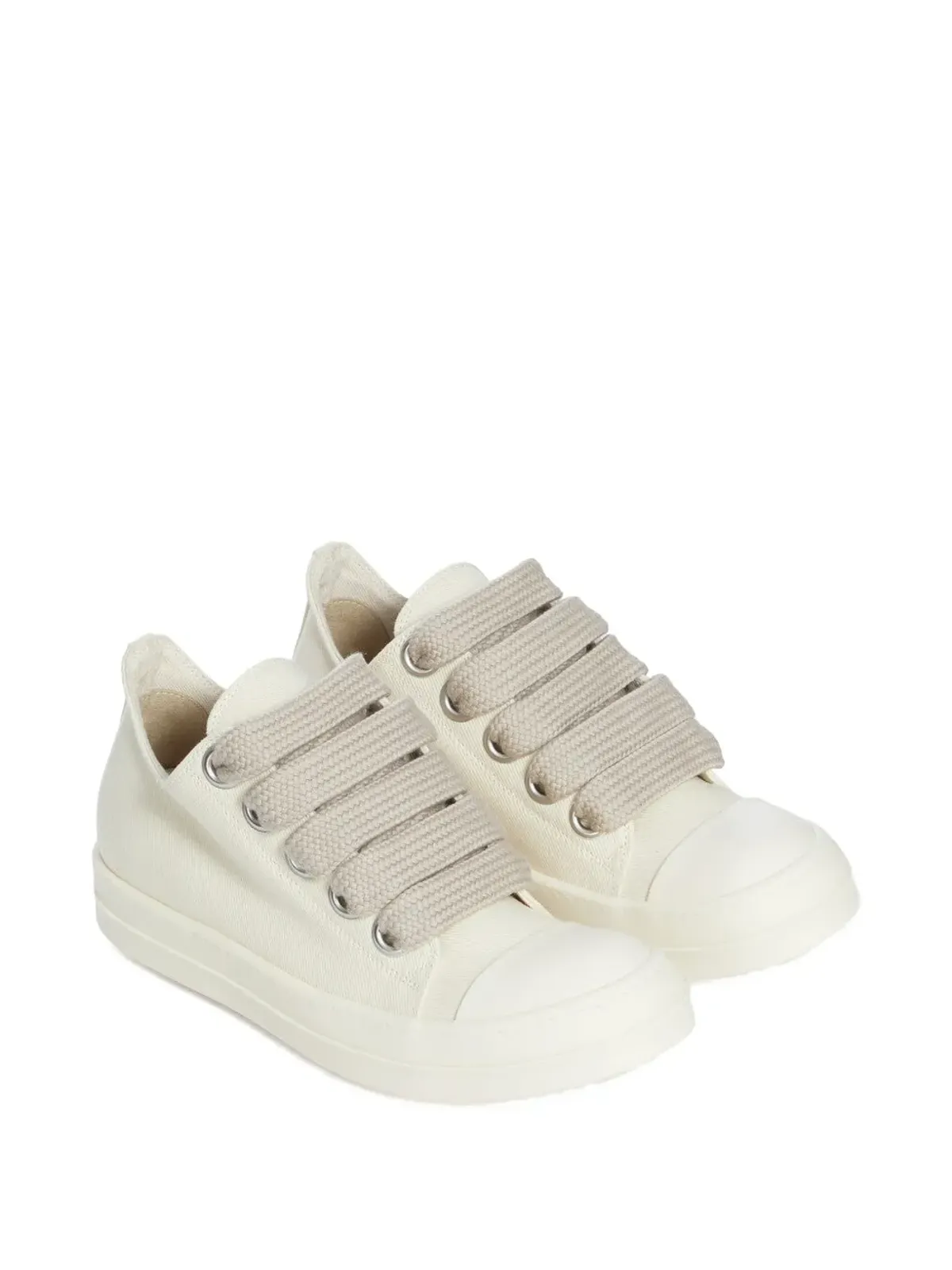 Rick Owens DRKSHDW アイレット付きレースアップフラットシューズ - 画像2