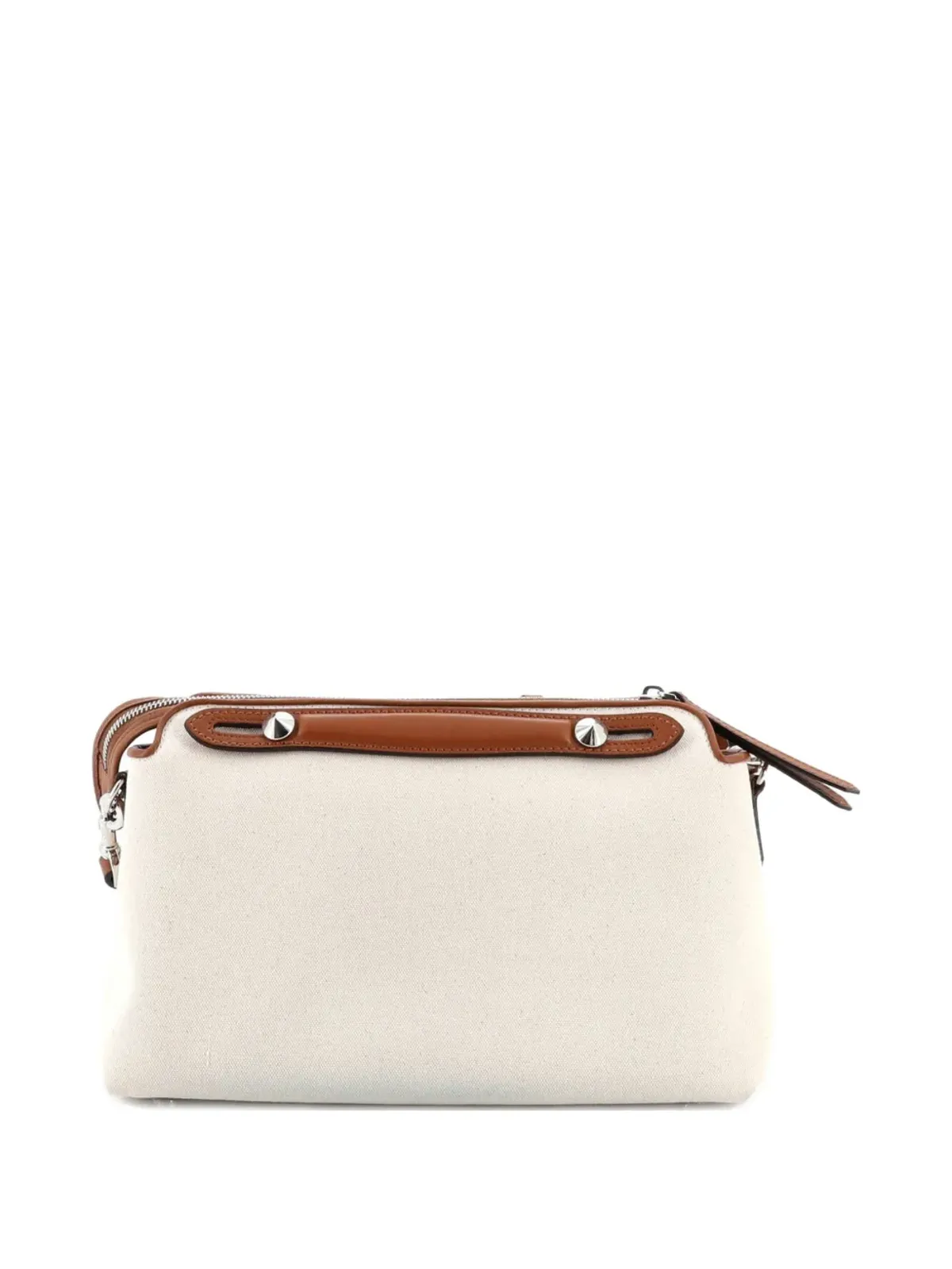 Fendi Pre-Owned By The Way キャンバスとレザーの小さめサッチェル - 画像2