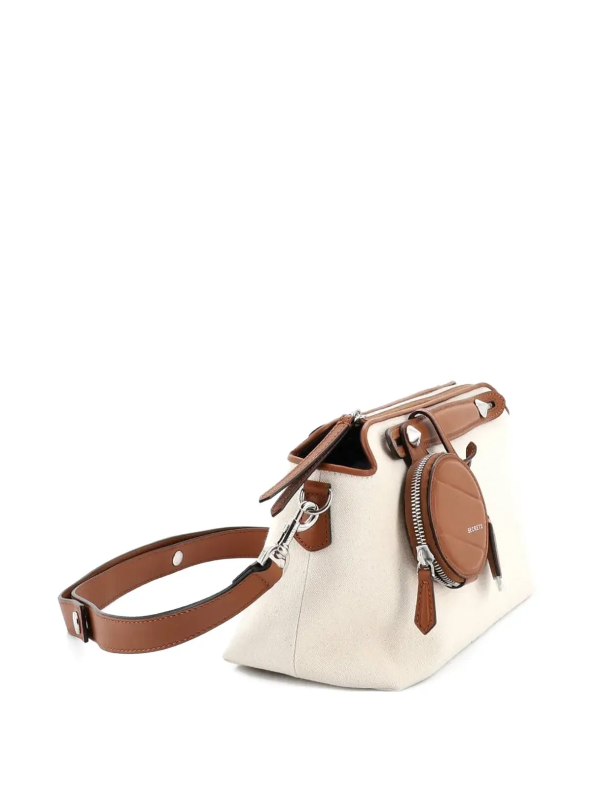 Fendi Pre-Owned By The Way キャンバスとレザーの小さめサッチェル - 画像3