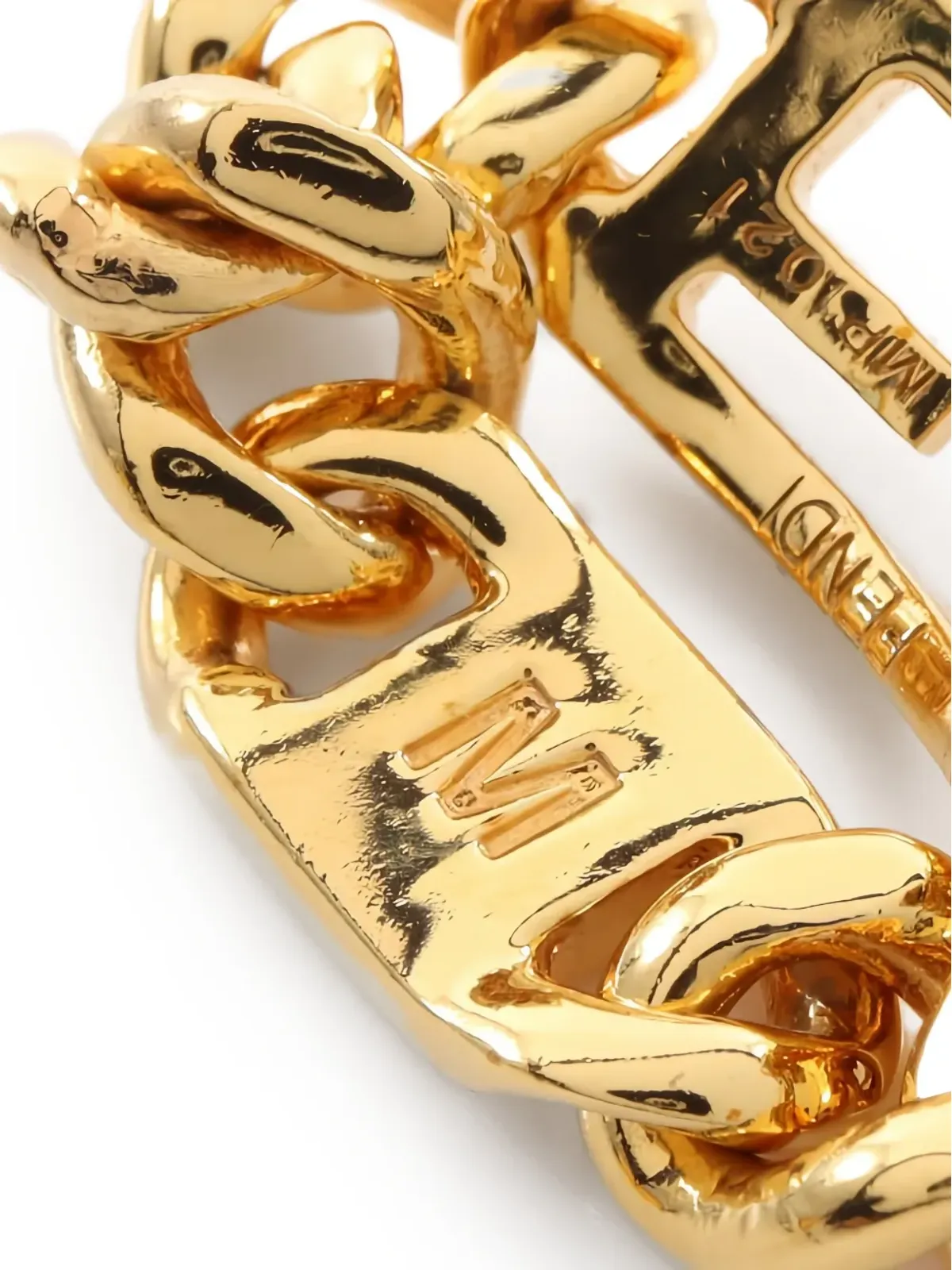 Fendi Pre-Owned 2010s チェーンリング（ゴールド） - 画像5