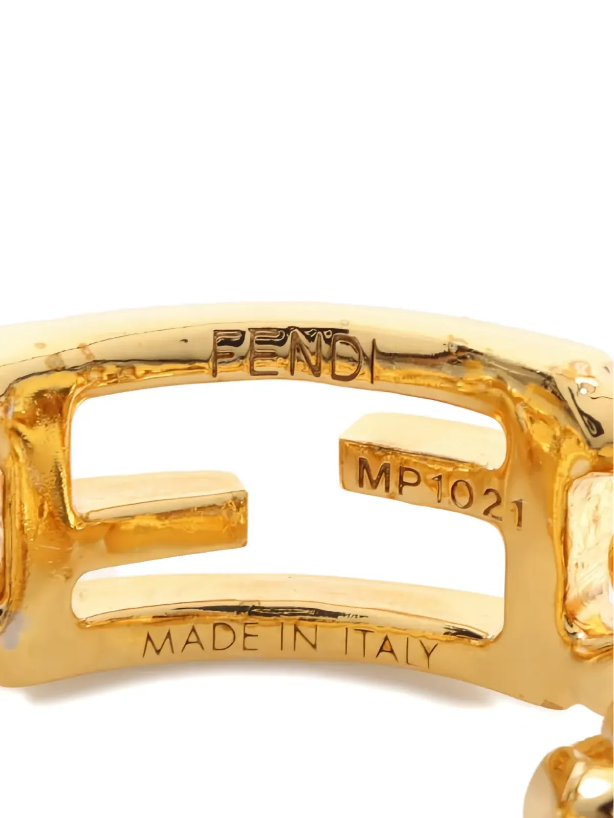 Fendi Pre-Owned 2010s チェーンリング（ゴールド） - 画像4