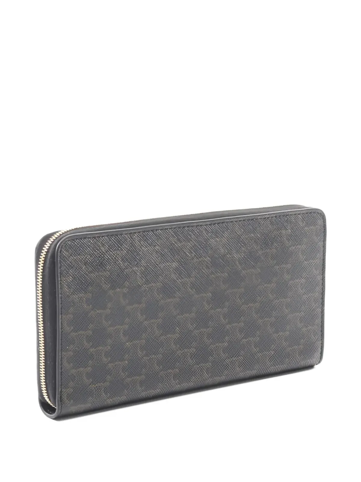 Celine Pre-Owned Triomphe ジップウォレット - ブラック - 画像2