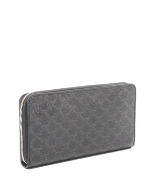 Celine Pre-Owned Triomphe ジップウォレット - ブラック - サムネイル2