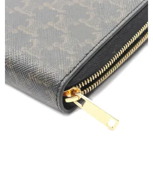 Celine Pre-Owned Triomphe ジップウォレット - ブラック - サムネイル3
