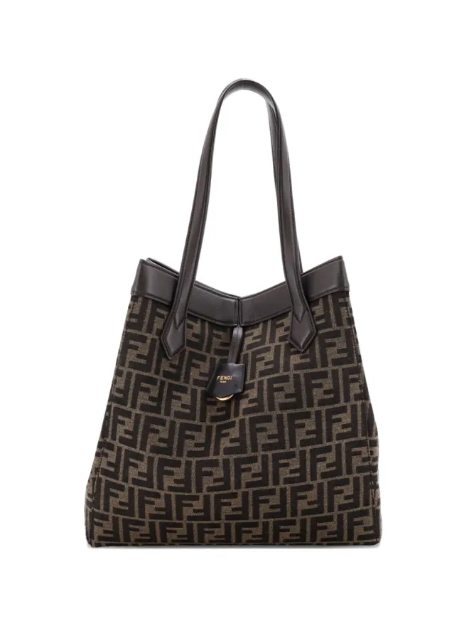 Fendi Pre-Owned Fendi Pre-Owned Origami Zucca キャンバス大型トートバッグ（ブラウン）の商品画像