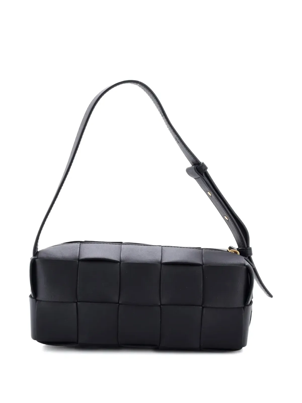 Bottega Veneta ビンテージ Brick Cassette Maxi Intrecciato Leather Small Shoulder Bag - Black - 画像2