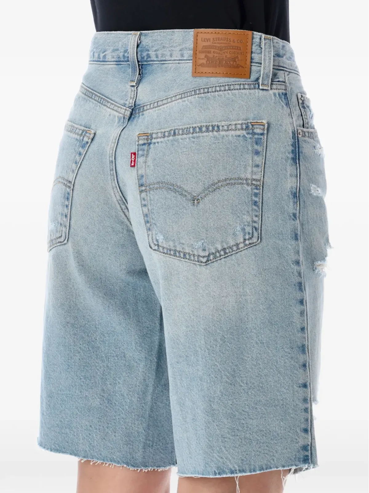 Levi's デニムショーツ（Baggy Dad distressed） - 画像3