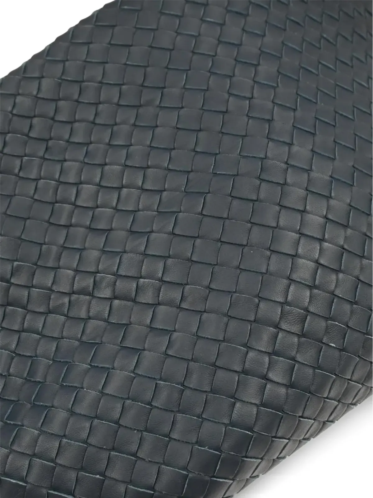 Bottega Veneta ビンテージ イントレチャート レザー ショルダーバッグ ブルー - 画像3