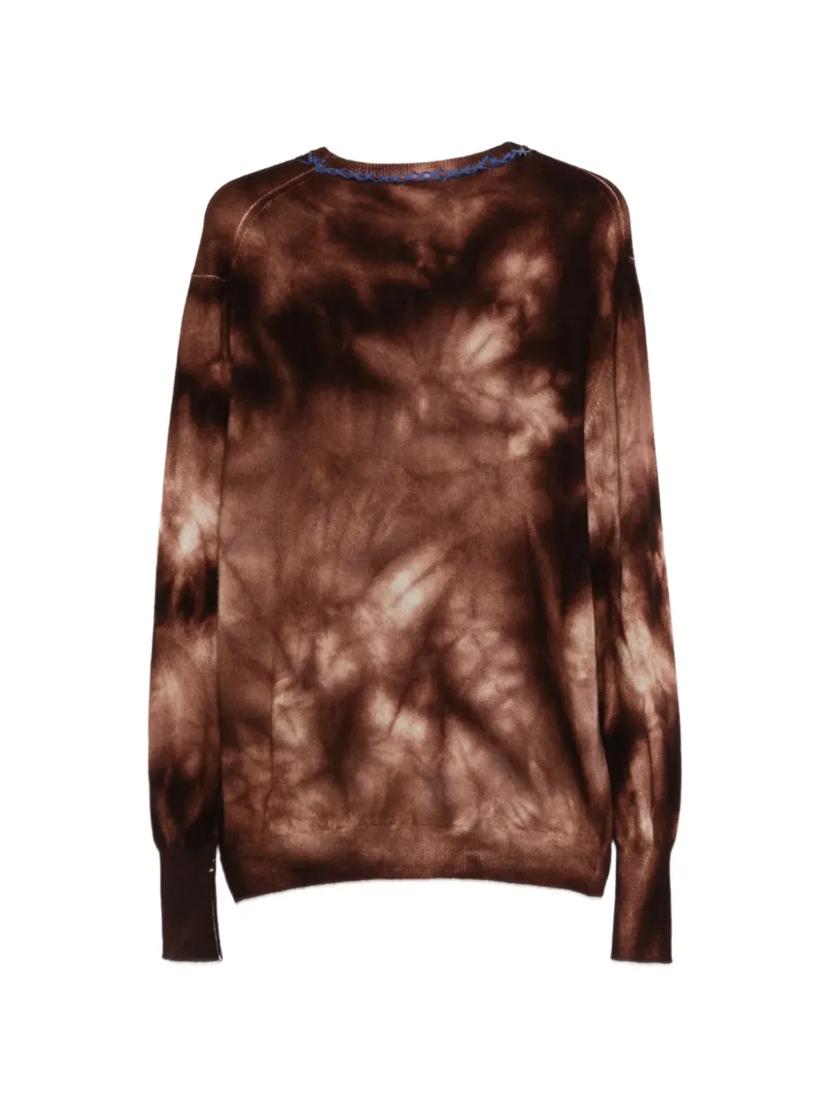 A.N.G.E.L.O. Vintage Upcycling tie-dye embroidered sweater - Brown - 画像2