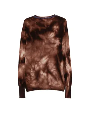 A.N.G.E.L.O. Vintage Upcycling tie-dye embroidered sweater - Brown - サムネイル2