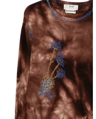 A.N.G.E.L.O. Vintage Upcycling tie-dye embroidered sweater - Brown - サムネイル3