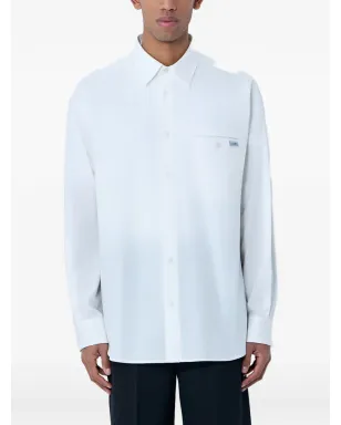 MM6 Maison Margiela パッチポケット付きボタンダウンシャツ - White - サムネイル1